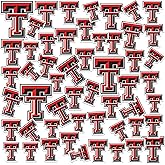 Texas Tech University Primary Logo 50ct Vinyl Sticker Pack – Large Waterproof Double T Red Raiders Decals for Laptops, Water Bottles, Tablets, Scrapbooks, Vehicles & More