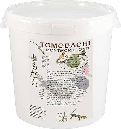 Montmorillonit für Reptilien und Echsen, weißes Bentonit - weißes dreischichtiges Tonmineral - liefert Echsen und anderen Hau