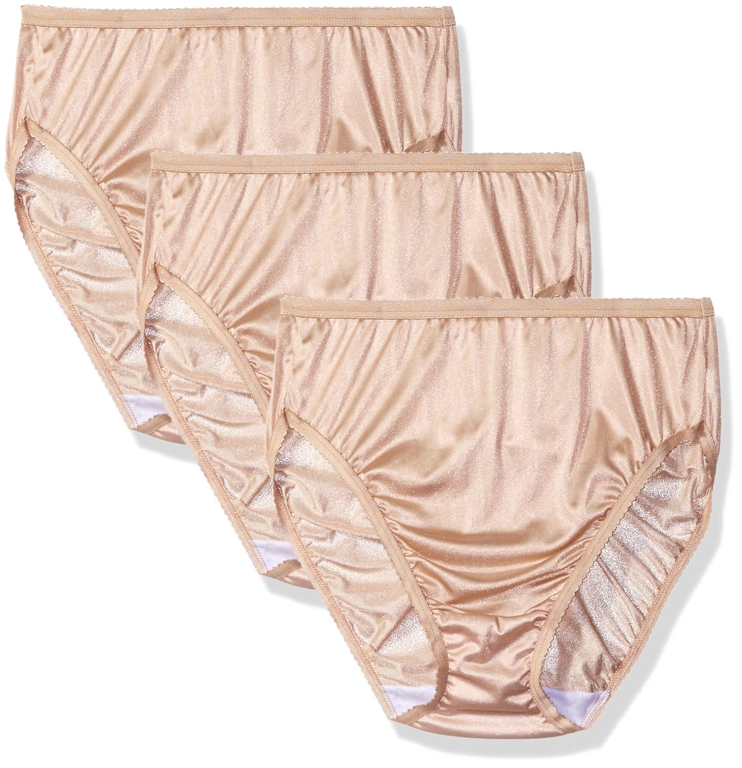 Buy Shadowline Women's Panties-Hi Cut Nylon Brief (3 Pack) at Amazon.in