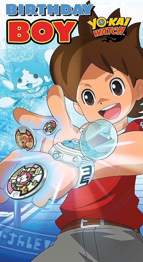 Yo Kai Watch Carte D Anniversaire Pour Garcon Amazon Fr Fournitures De Bureau