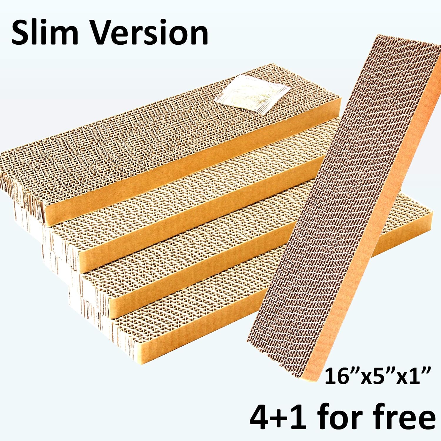 ShioSel, Cat Scratcher Cardboards Scratching Pads, Catnip Included (5-Pack, Slim) : Pet Supplies