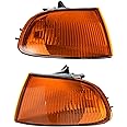 Spec-D Tuning Amber Lens Corner Lights Compatible with 1992-1995 Honda Civic EG 2Dr/3Dr Hatchback, Left + Right Pair Assembly
