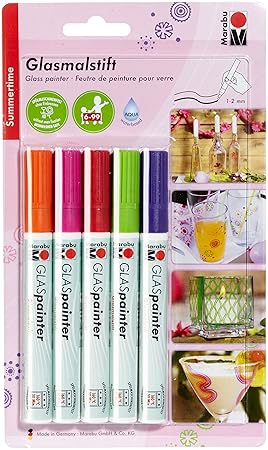 Marabu 012400082 - Glas Painter Summertime, sortiert