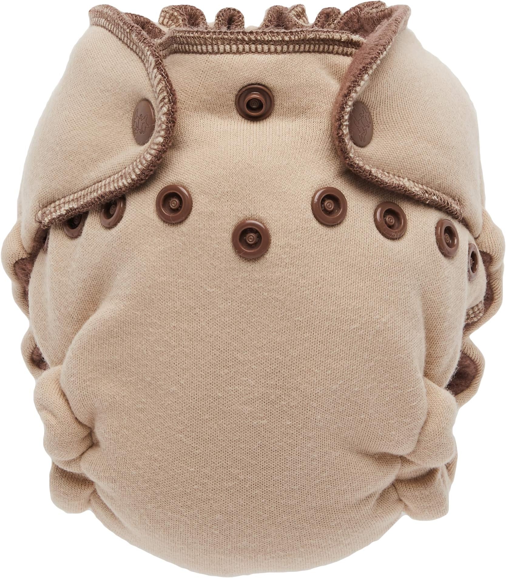 EcoPosh Recycled Organic Fitted Diaper, Biscuit Newborn