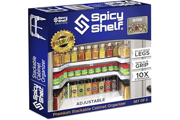 Spicy Shelf 3.0 expandable cabinet spice organizer