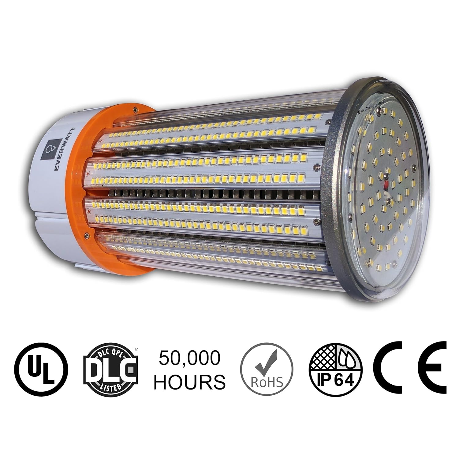 60W LED Corn Light Bulb, Large Mogul E39 Base, 6900 Lumens, 5000K