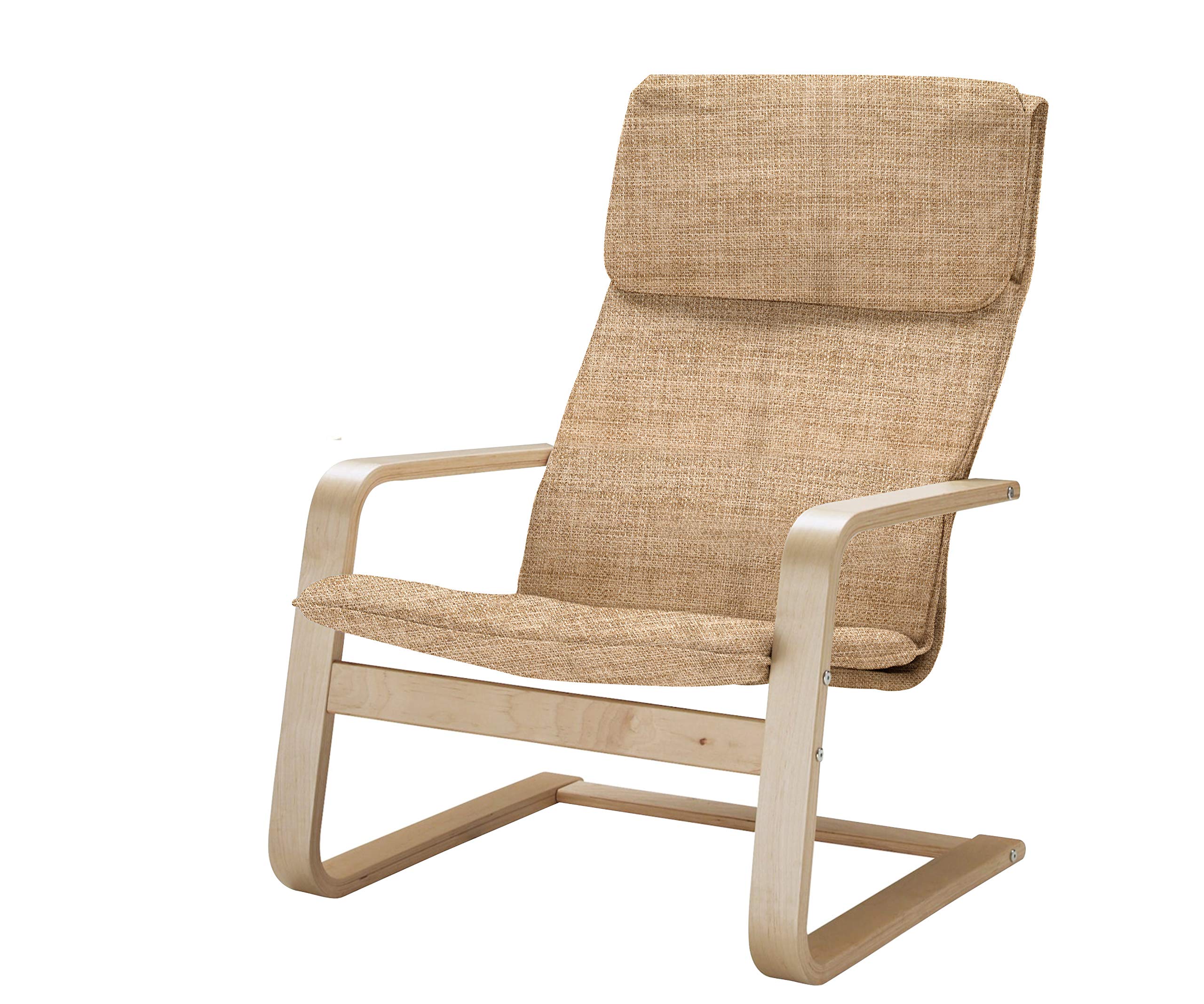 Vinylla Armchair Replacement Cover Compatible with IKEA Pello (Polyester - Khaki)