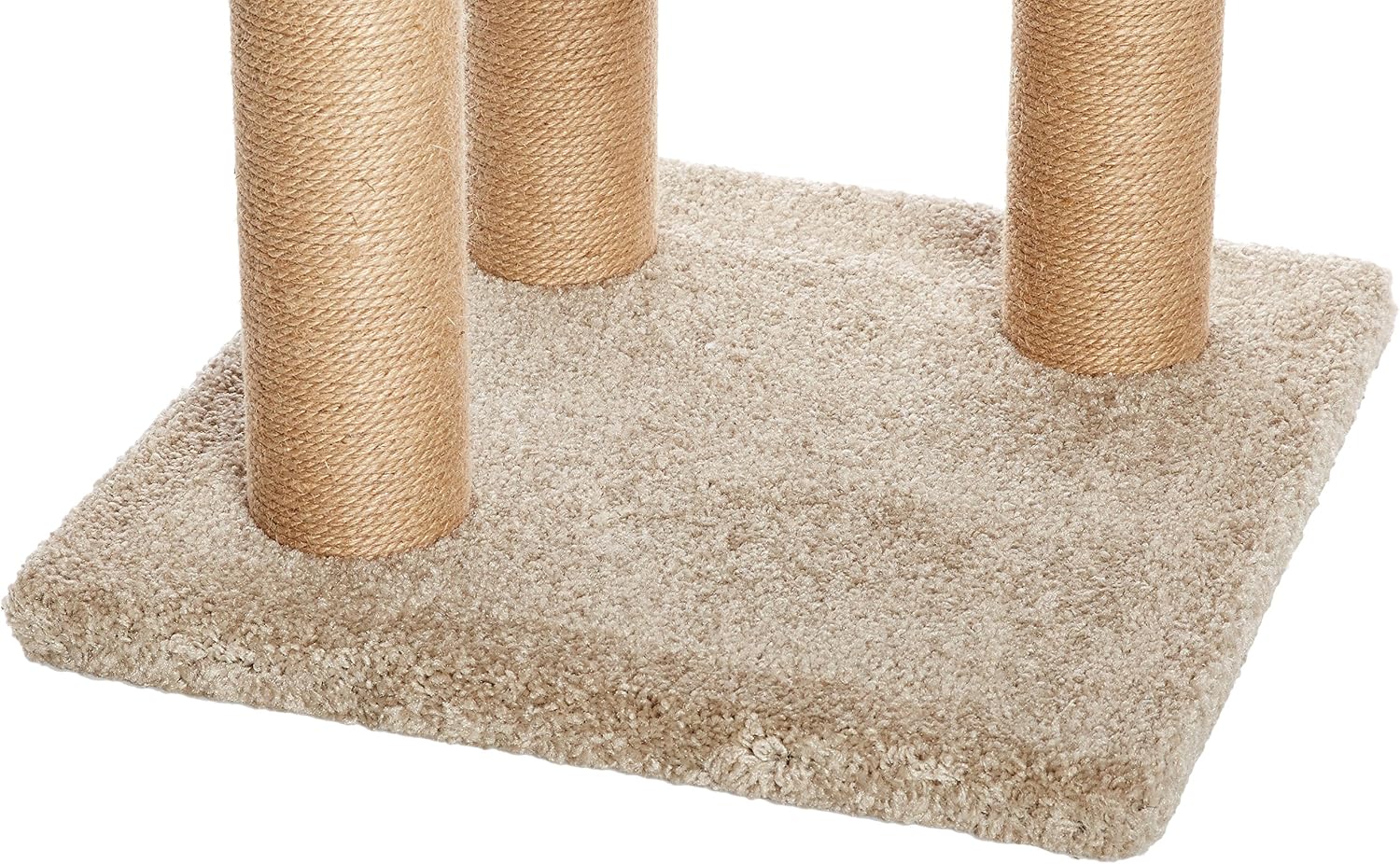Amazon Basics Cat Tree Tower with Scratching Posts for Home Indoor Use Beige, Large (45L x 45W x 117H cm) - Image 5