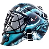 Franklin Sports NHL Team Logo Mini Hockey Goalie Mask with Case - Collectible Goalie Mask with Official NHL Logos and Colors