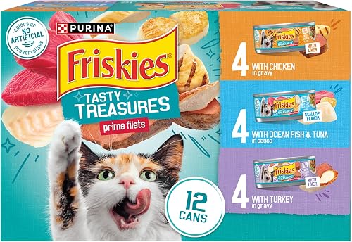Purina Friskies Tasty Treasures comida húmeda para gatos — Comida para gatos