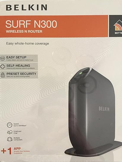 Belkin Share N300 300mbps Wireless N Mimo 4 Port Router F7d2301