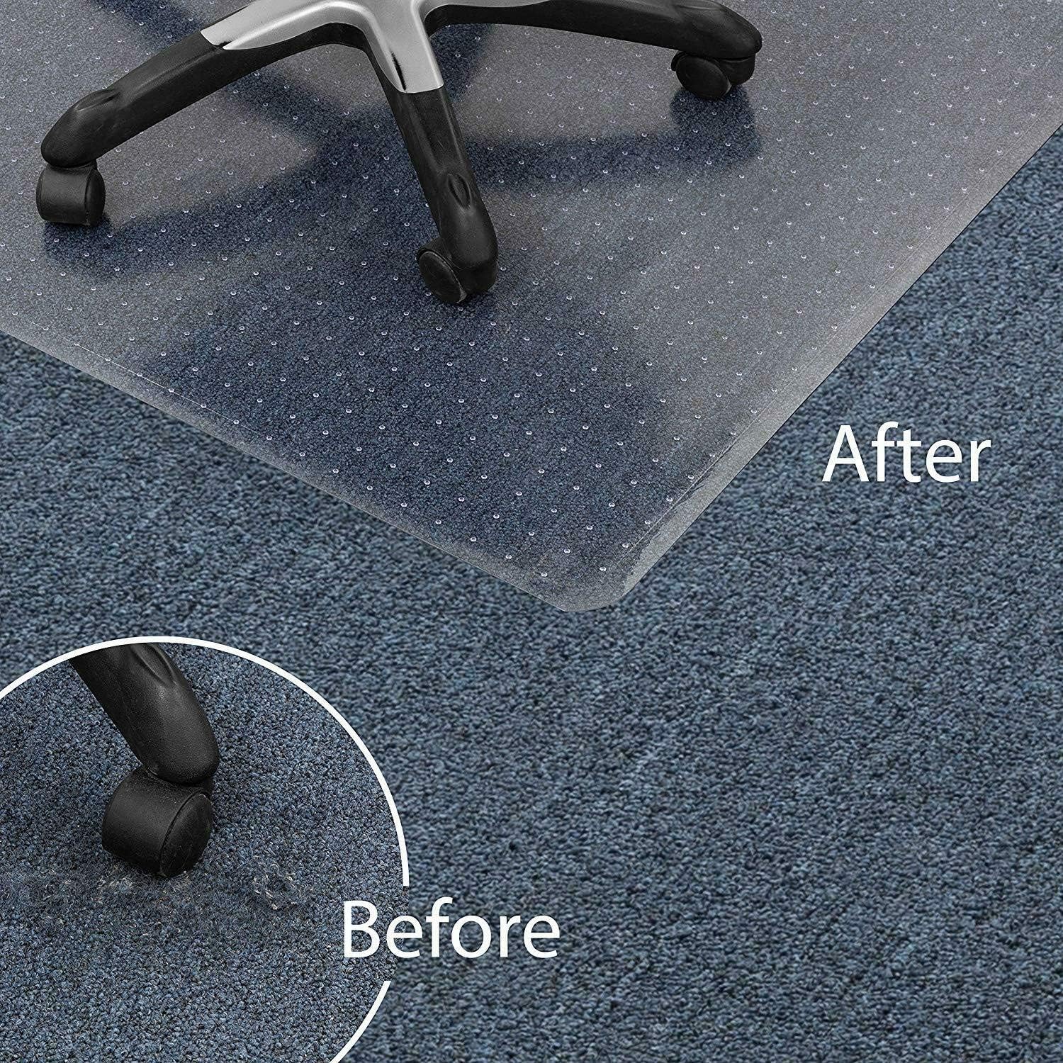 Carpet Chair Mats/Chair Mat for Carpets | Low/Medium Pile Computer Chair Floor Protector for Office and Home 36"x 48"x 0.08": Kitchen & Dining