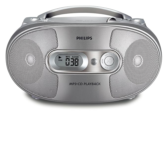 Philips AZ 1038/12 Portable MP3 / CD Player with Radio Silver Amazon