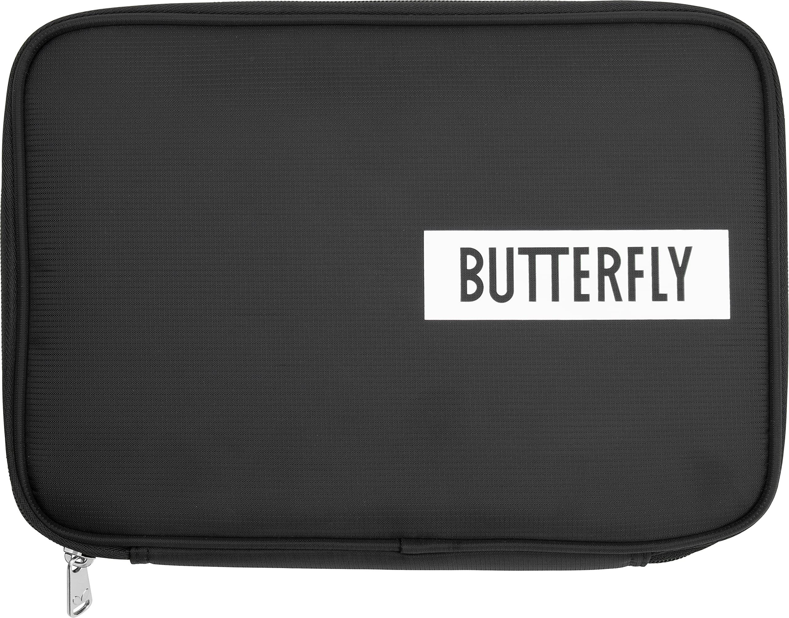 Butterfly Table Tennis Racket Cover Logo Case | Table Tennis Case + Break Protection for up to 2 Rackets | Rectangular Design, Black