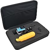 Large Carrying Case with Customizable Foam Protective Storage Case for Sports Camera SJCAM Monopole Accessories Yi 4K LCD SD Cards Batteries Feiyu Gimbal Digital Camera Case