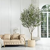 VeriNatural Artificial Olive Tree 8FT - Large Fake Olive Trees Indoor with 4028 Silk Leaves, Outdoor Potted Faux Plant with UV Resistant for Living Room,Office,Patio, Home Decor,VN157