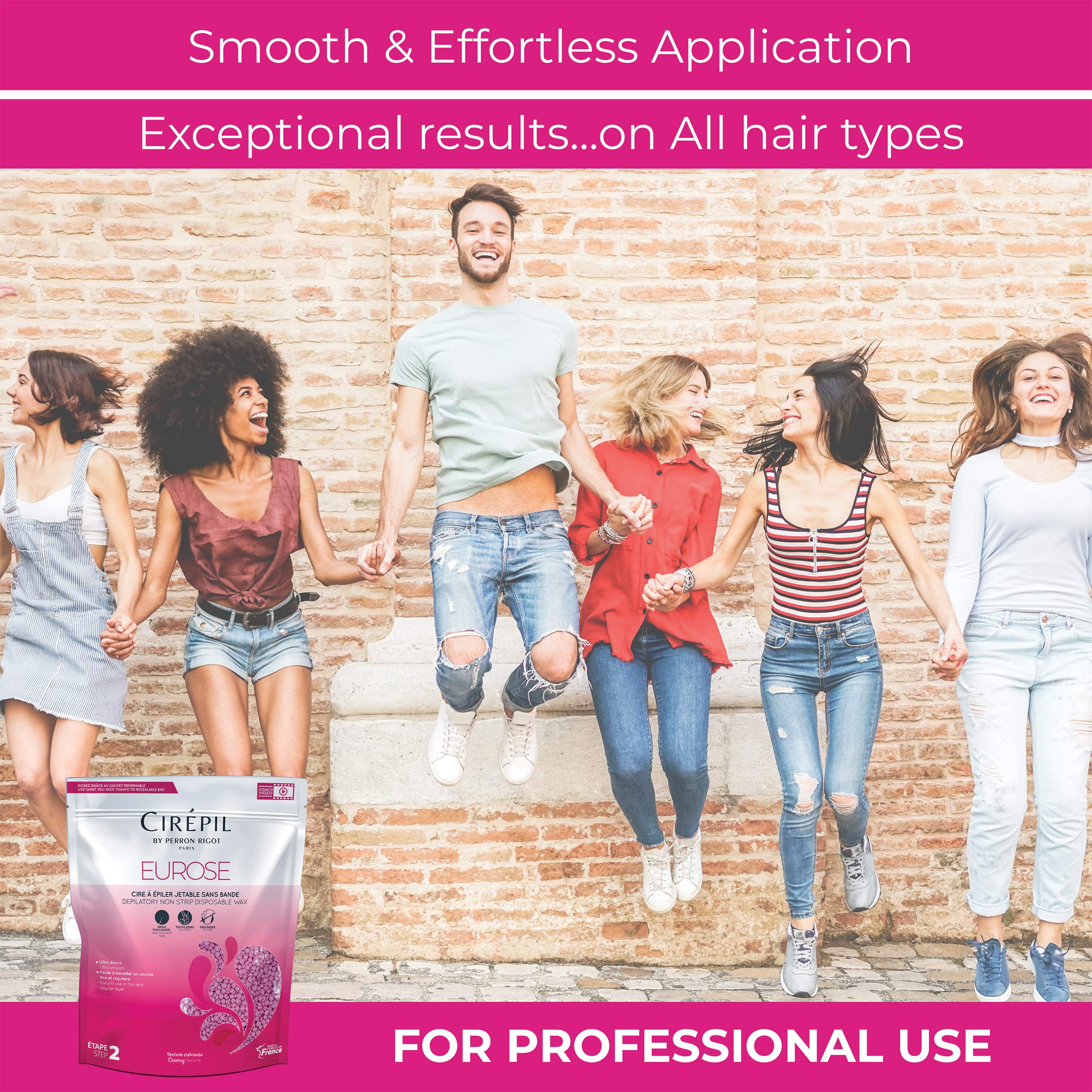 Cirepil Eurose - 800g / 28.22 oz Wax Beads Bag - All-Purpose & Unscented - Ultra Smooth & Creamy Texture - Perfect for Short Hairs