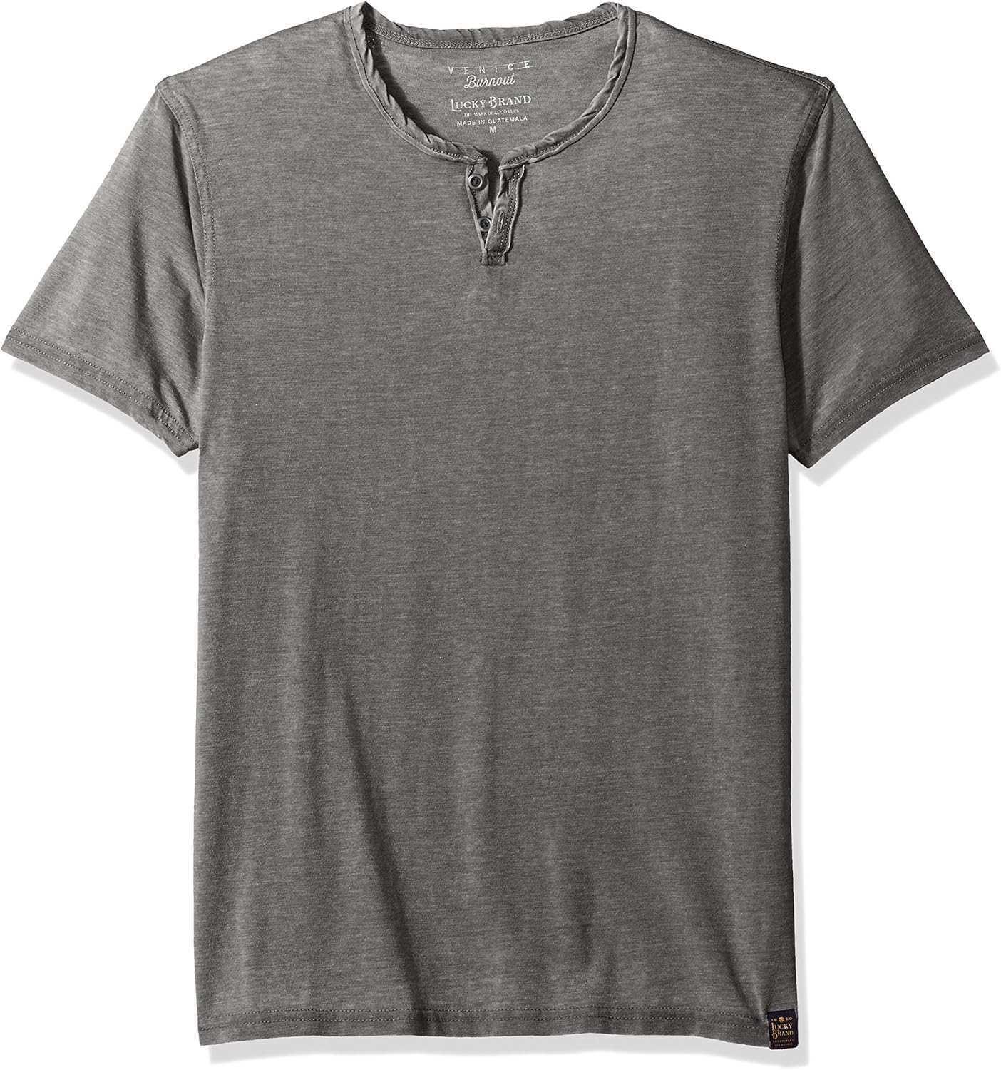 Lucky Brand Men's Venice Burnout Notch Neck Tee Shirt | 