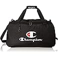 Champion Unisex Adult Champion Logo Duffel Bags, Black Solid/White, One Size US