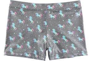 HDE Gymnastics Shorts for Girls Dance Short Glitter Sparkle Tumbling Bottoms
