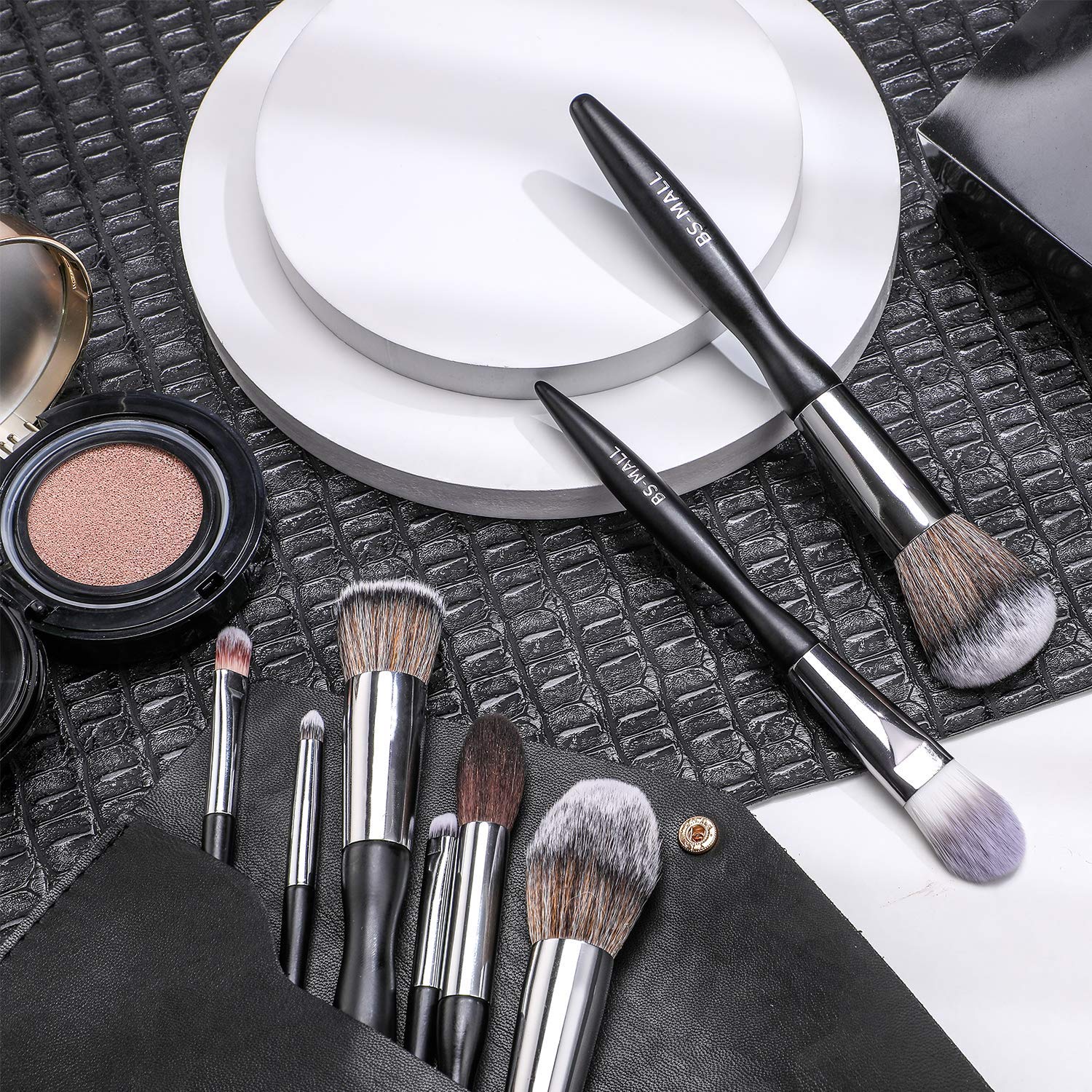 BS-MALL Makeup Brush Set 16pcs Makeup Brushes Premium Synthetic Bristles Powder Foundation Blush Contour Concealers Lip Eyeshadow Brushes Kit: Beauty