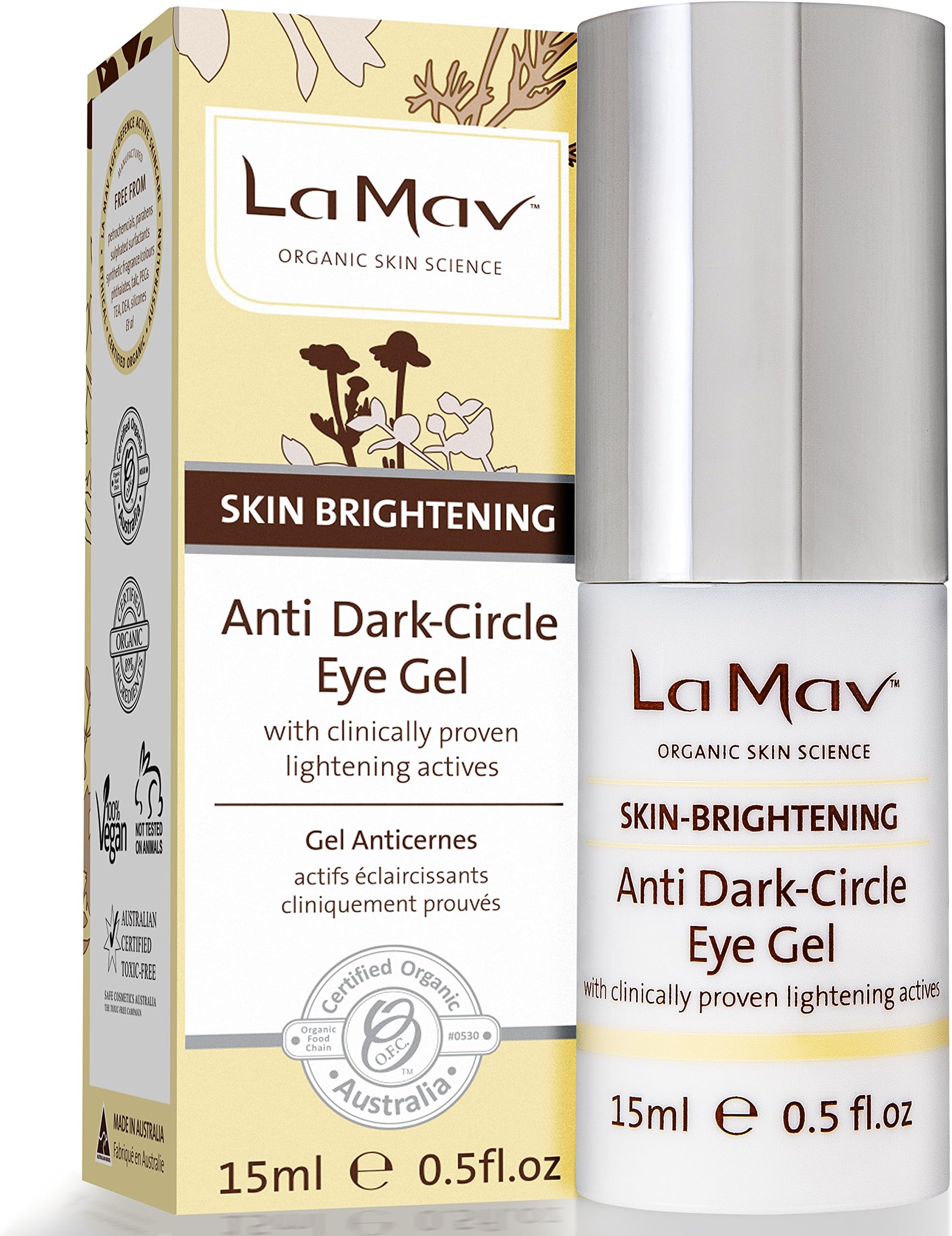 La Mav Anti Dark Circle Eye Gel | Dark Circles Under Eye Treatment - Soothing Eye Gel - Ideal Puffy eyes treatment - Vitamin C And Potent Anti Aging Ingredients - Clinically Proven undereye dark circles treatments - Organic Formula