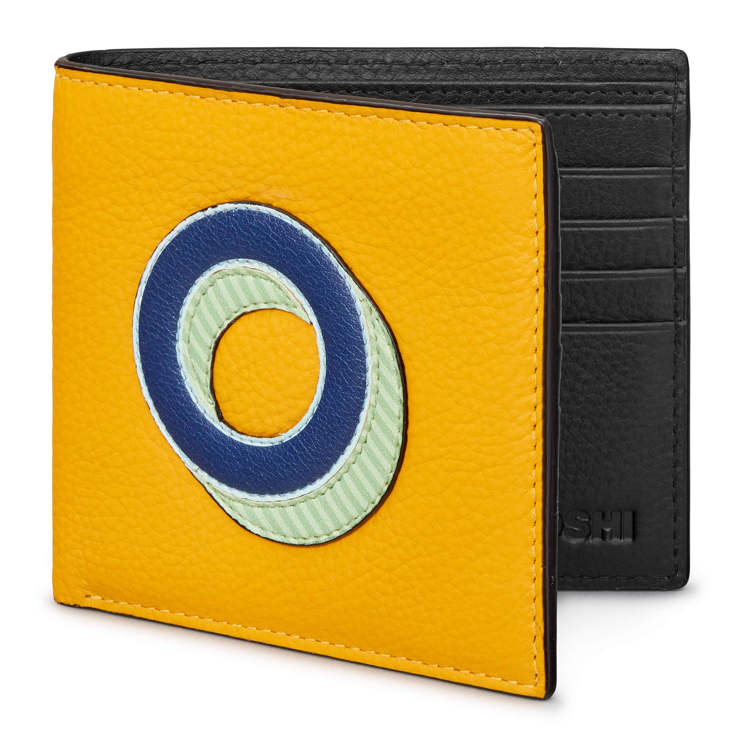 Yoshi O Monogram Initial Men's Leather Wallet, Genuine Leather Wallet, RFID Blocking Wallet, Slim Wallet for Men