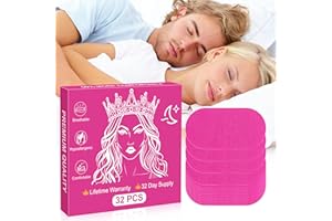 Mouth Tape for Sleeping Women - 32 Pack Pink Anti-Snoring Strips for Improved Nose Breathing and Snore Reduction,Gentle Transparent Tape Strips, Pain-Free Removal and Hypoallergic Tape