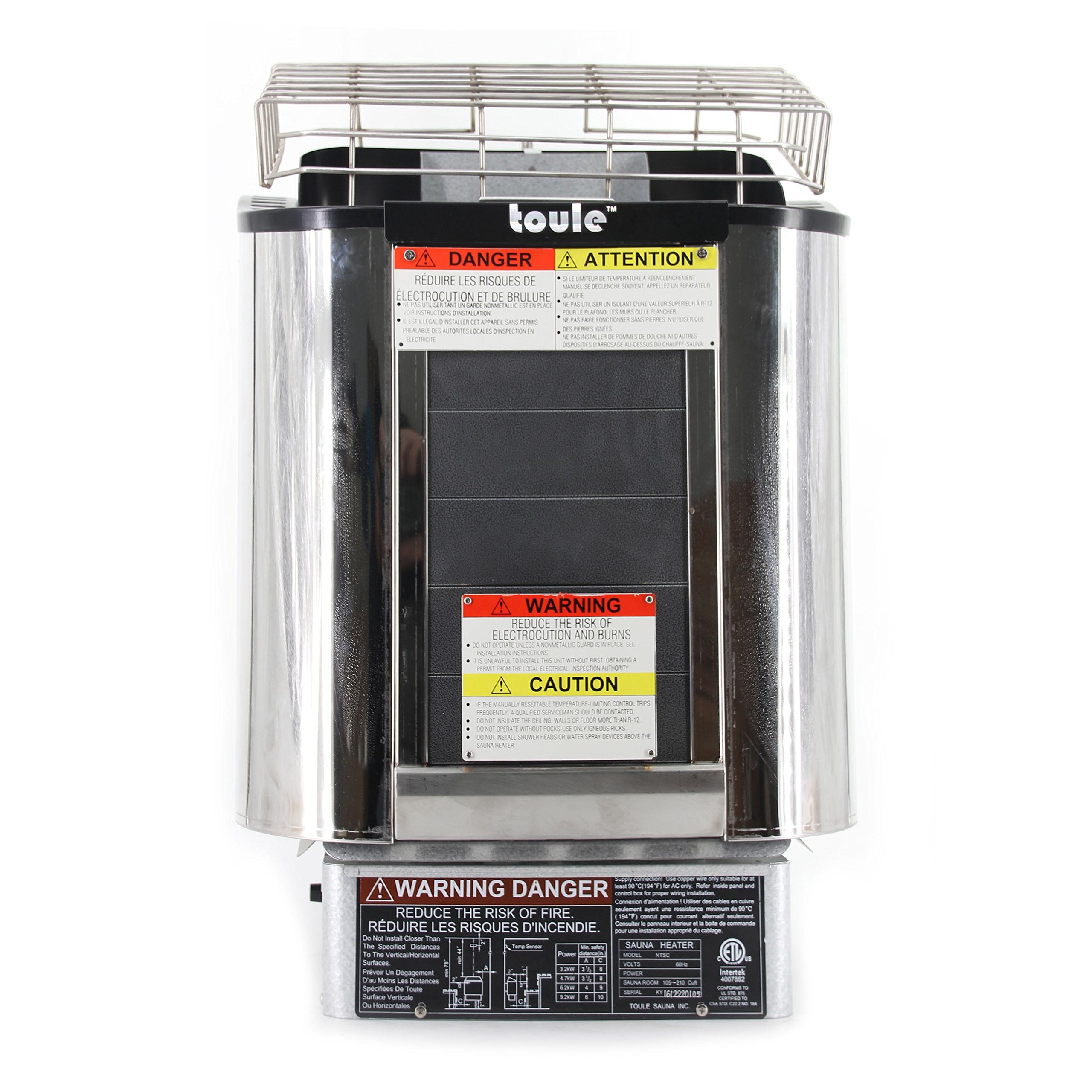 TOULE NTSC45 4.5 kW Wet and Dry Sauna Heater ETL Certified Stove for Spa Sauna Room with Digital Wal