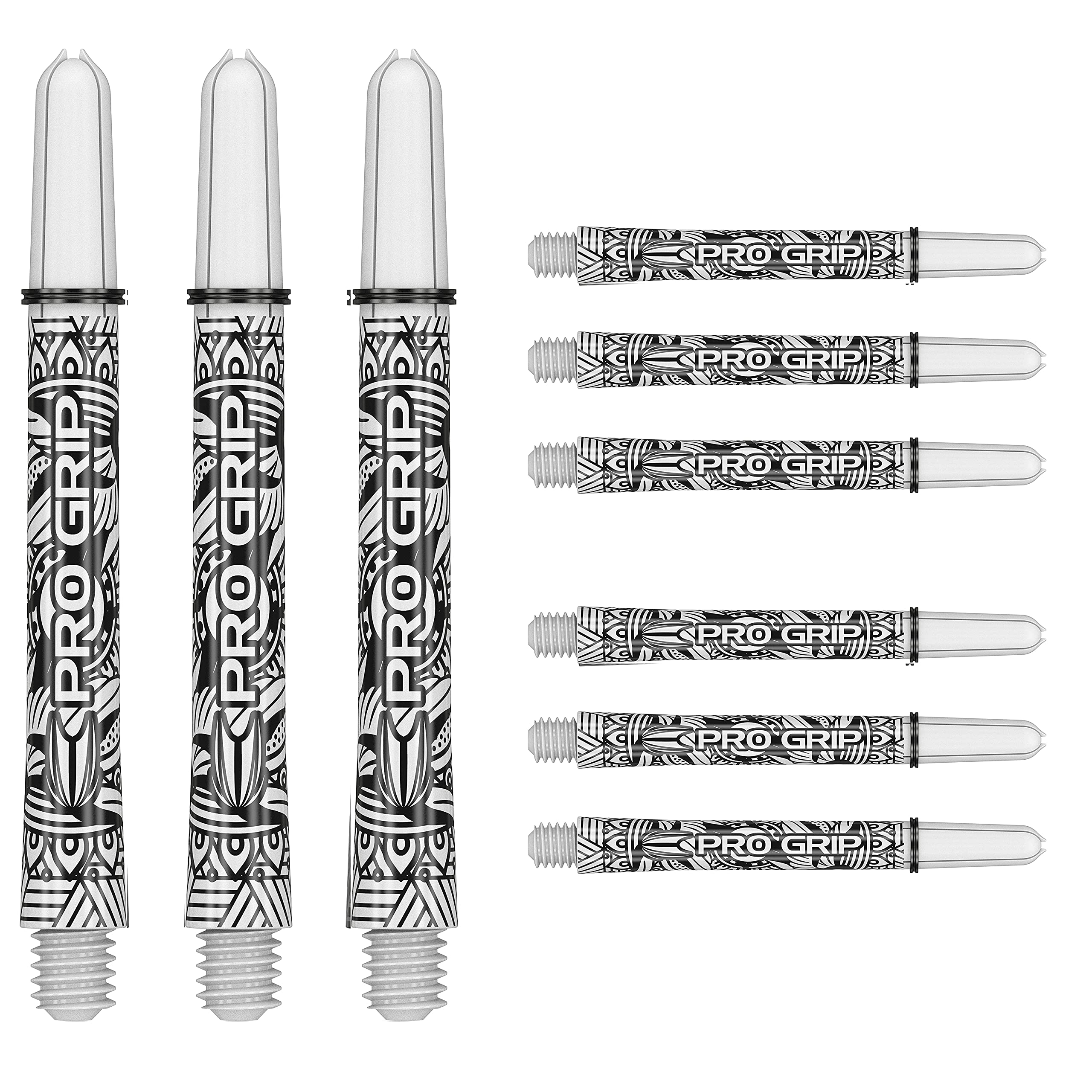 Target Darts Unisex's 3 x Ink Design Pro Grip Dart Shafts-9 in Total, White, Medium