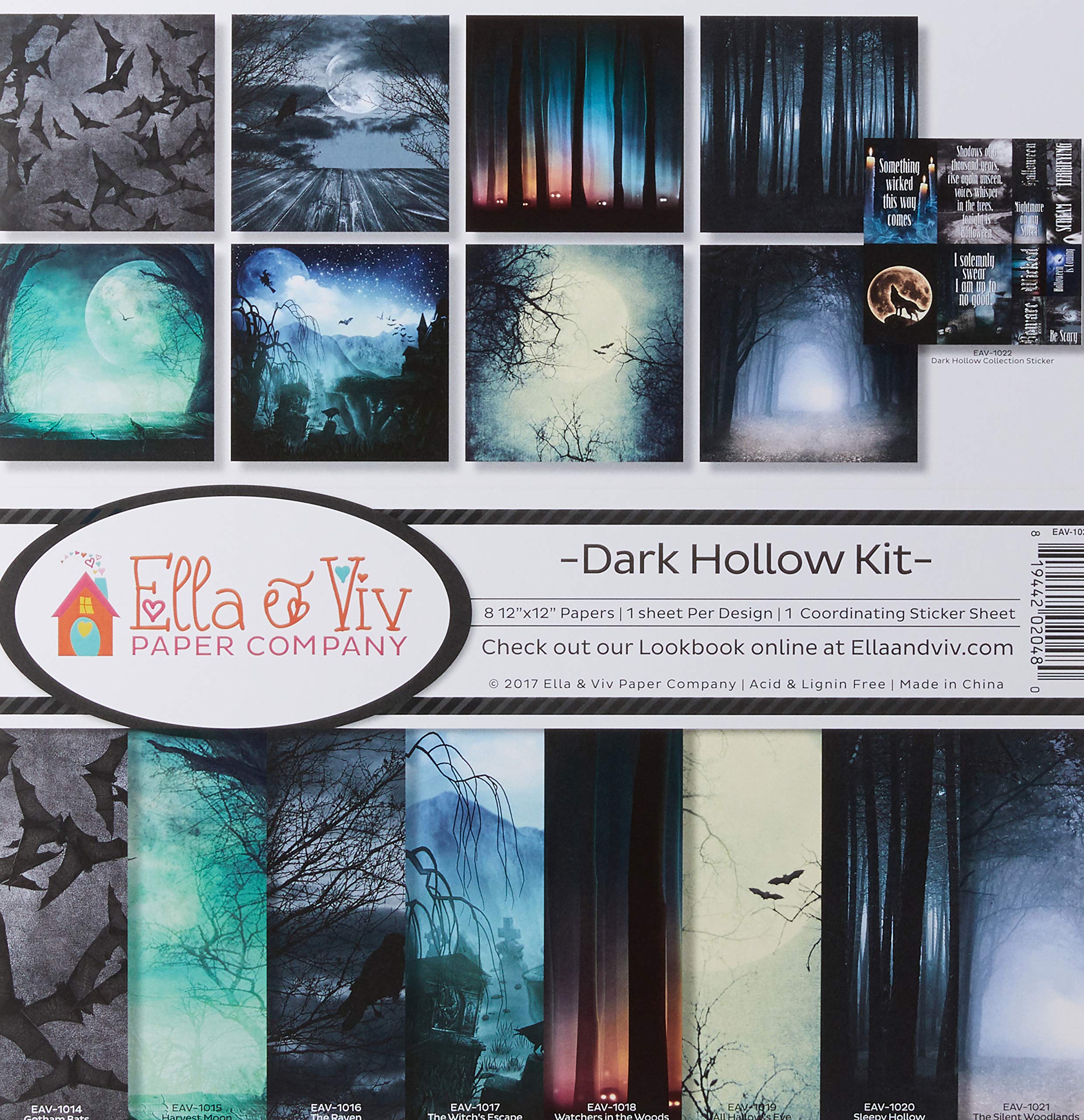 Ella &amp; Viv by Reminisce Dark Hallow Scrapbook Collection Kit