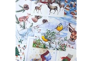 Keep Unique Mystery Pack Decoupage Paper Napkins, 20-ct Assorted Surprise Napkins, Decorative Napkins for Art Craft Junk Journal, Scrapbooking, 20 Different Winter Designs