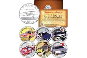 MERRICK MINT DALE EARNHARDT GM Goodwrench #3 NASCAR Race Cars NC Quarters U.S. 6-Coin Set