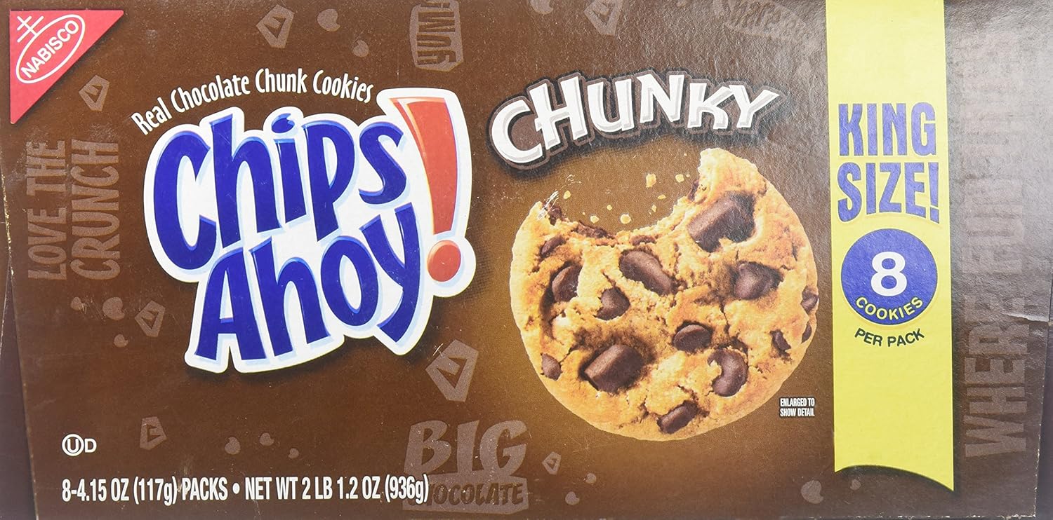 Chips Ahoy! Chunky Cookies King Size Chocolate 1 Serving Pack 4.