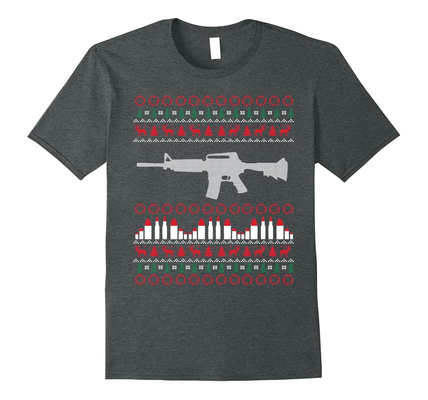 AR-15 Machine Gun Ugly Christmas Sweater T-Shirt -New Colors-ANZ