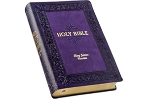 KJV Study Bible, Large Print King James Version Holy Bible, Thumb Tabs, Ribbons, Faux Leather Purple Two-tone Debossed (KJV Study Editions LP)