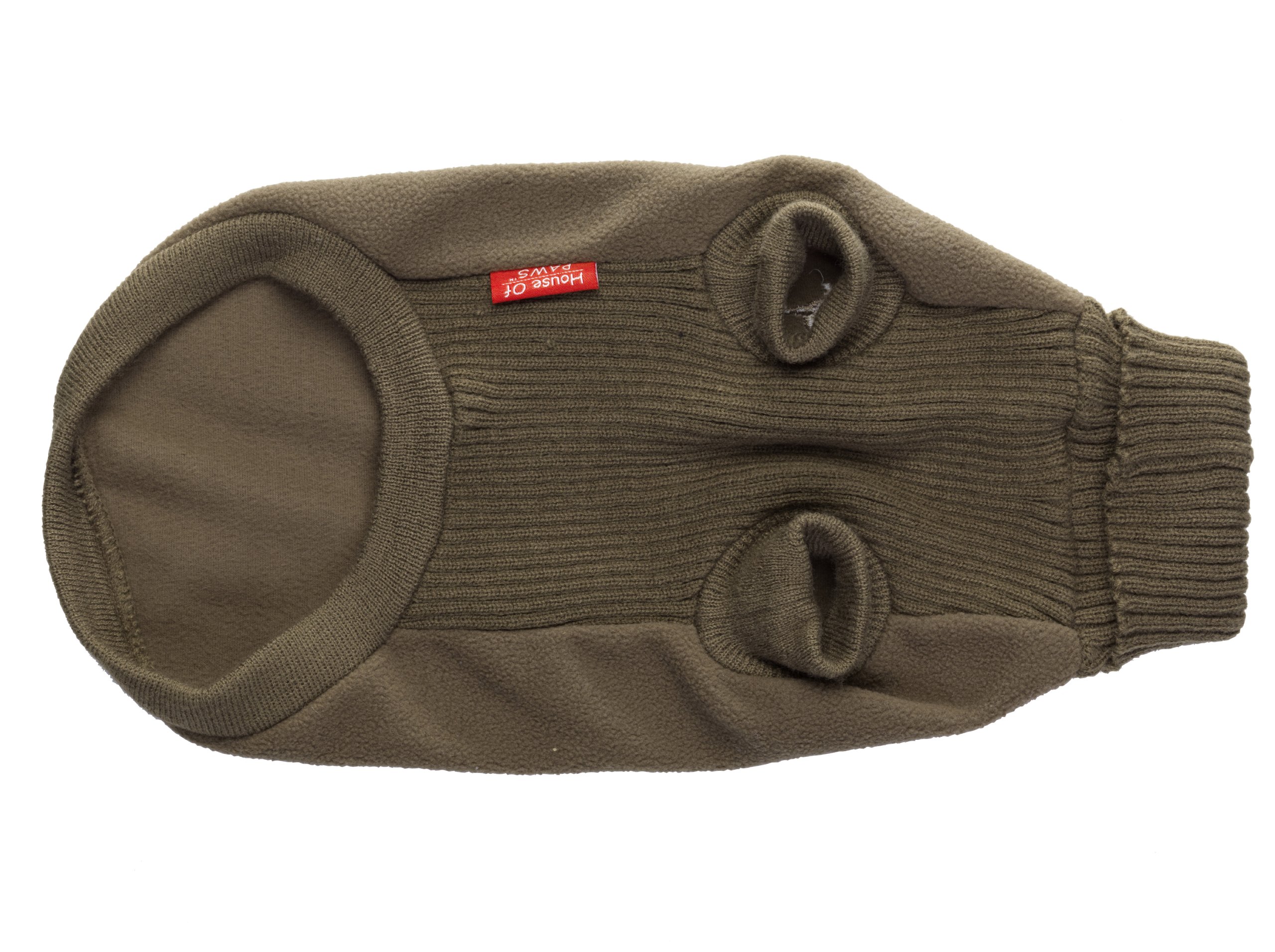 House of Paws Fleece and Knit Jumper, Small, Coco