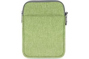 MoKo 6 Inch Kindle Sleeve Case Fits for All-New Kindle 2022, Kindle 10th Gen 2019/Paperwhite 6", Nylon Cover Pouch Bag for Kindle Voyage/Kindle (8th Gen, 2016)/Kindle Oasis 6" E-Reader, Green