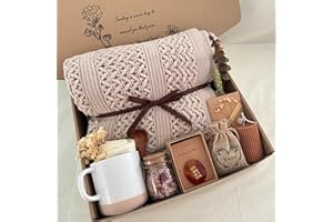 CASTATEO Get Well Soon Gift Baskets for Women - Earth Tone Self Care Package - After Surgery, Sympathy Gifts for Loss of Loved One, Thinking of You/Mothers Day/Grief/Bereavement/Miscarriage Gifts for Women