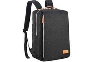 Nordace Siena Smart Backpack with USB Charging - 15.6 Inch Laptop Backpack, 19L Daily Backpack for Travel, Everyday, or Work (Black)