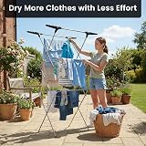 Aspect 3 Tier Folding Clothes Airer 20m Drying Space, Lightweight & Foldable view 7