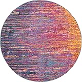 Nourison Passion Abstract Multicolor 5'3" x Round