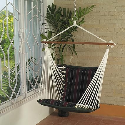 OAK N OAK Tropical Palm Stripe Pleasant & Relaxing Indoor & Outdoor Hanging Chair Furniture