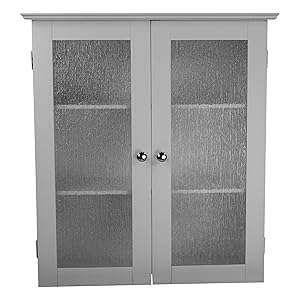 Elegant Home Fashions Dixie Wall Cabinet with 2 Glass Doors