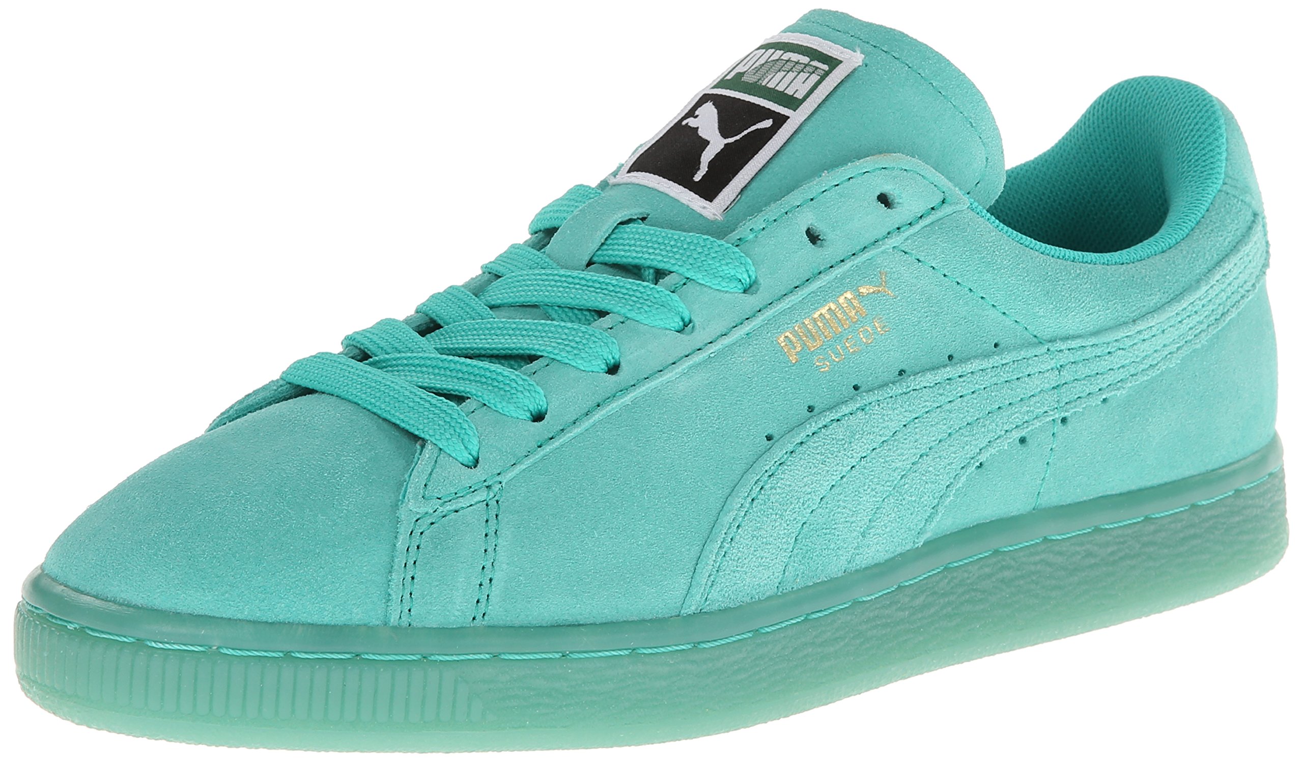 suede puma pool green