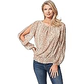 Jessica Simpson Womens Caroline Smocked Waist Top