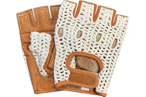 Kango Fitness Real Soft Leather Crochet Net Fingerless Driving Weight Training Cycling Wheelchair Gloves W-1037