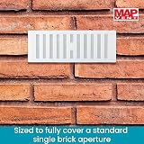MAP Adjustable Plastic Air Vent Grille With Flyscreen White 9 x 3 view 5