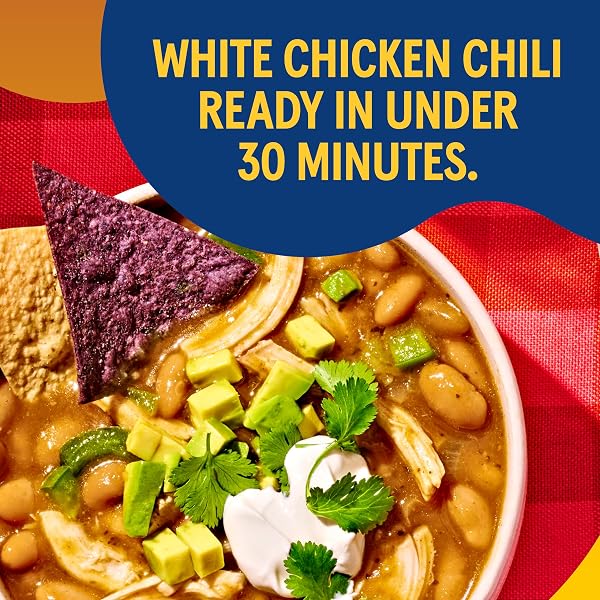 BUSH’S BEST 15.8 OZ CANNED SLOW-SIMMERED WHITE CHILI MAGIC STARTER, SOURCE OF PLANT BASED PROTEIN AND FIBER, LOW FAT, GLUTEN FREE, (PACK OF 12)