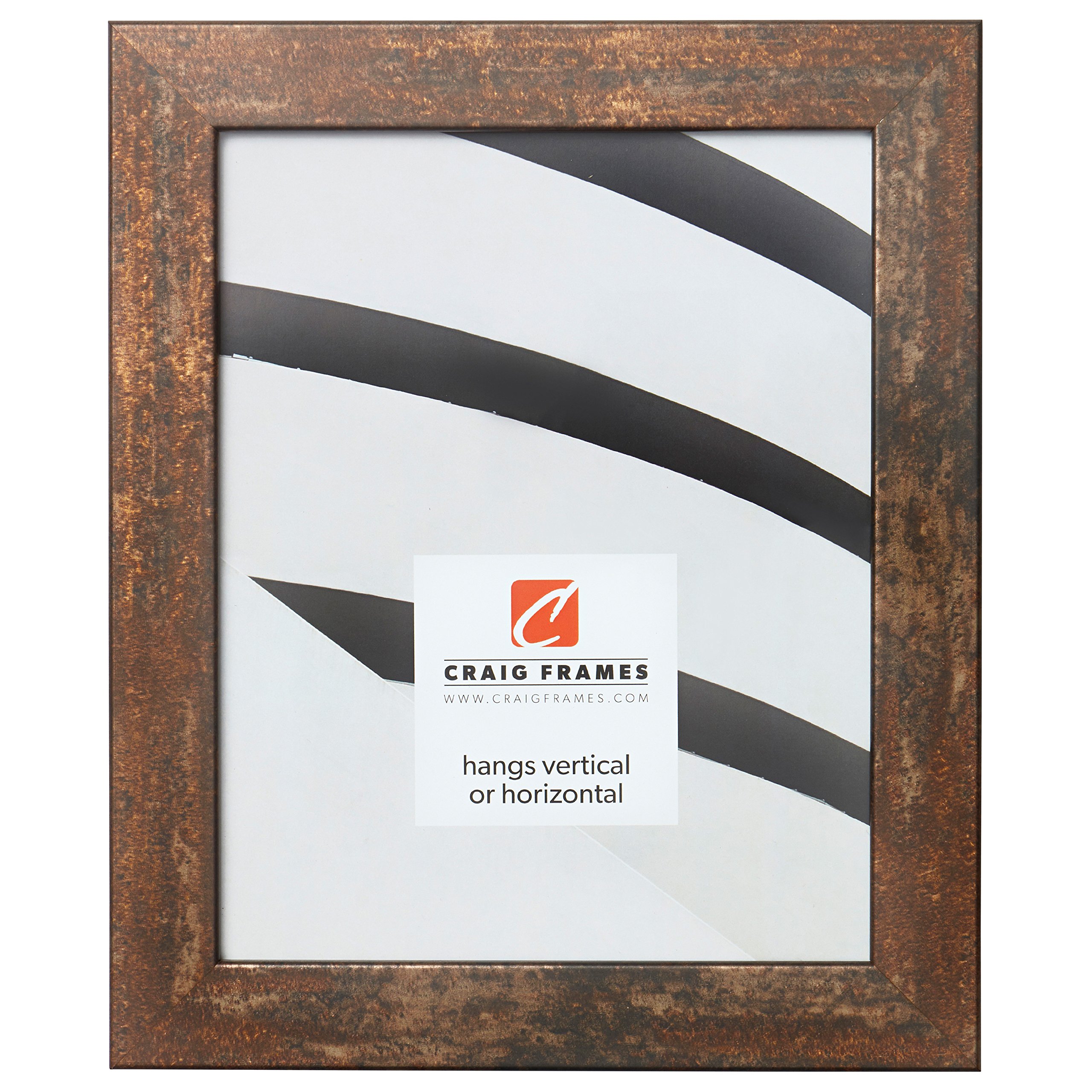 Craig Frames Bauhaus 125 Picture Frame, 10 x 12 Inch, Rust